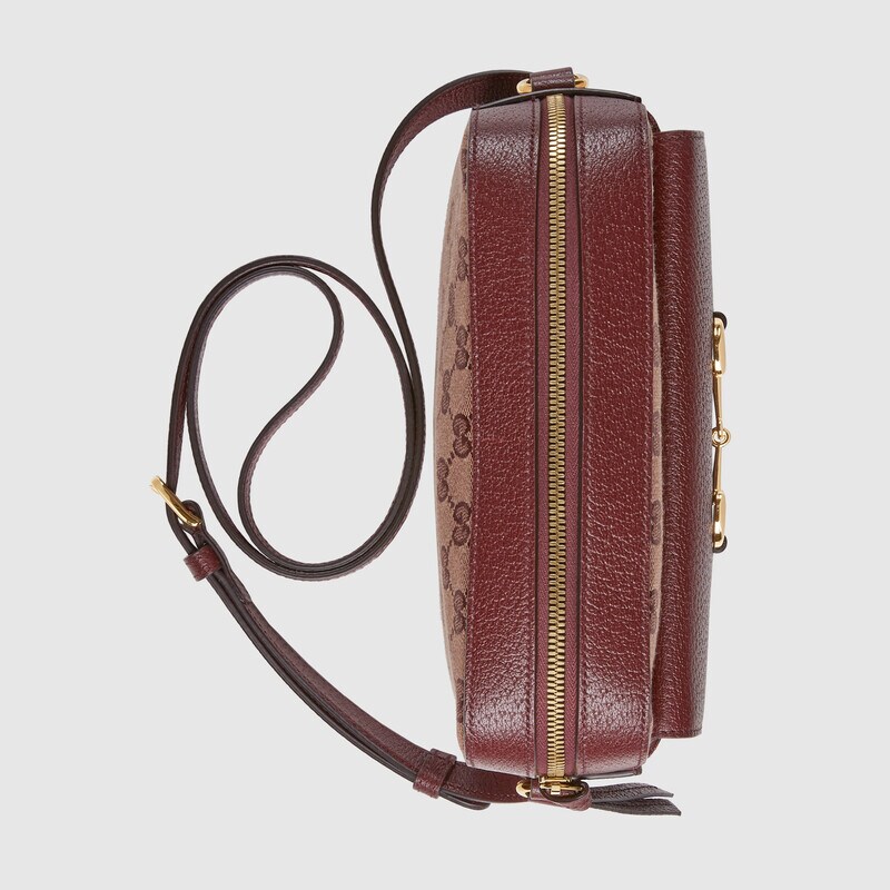 Gucci Horsebit 1955 Small Shoulder Bag 645454 Burgundy